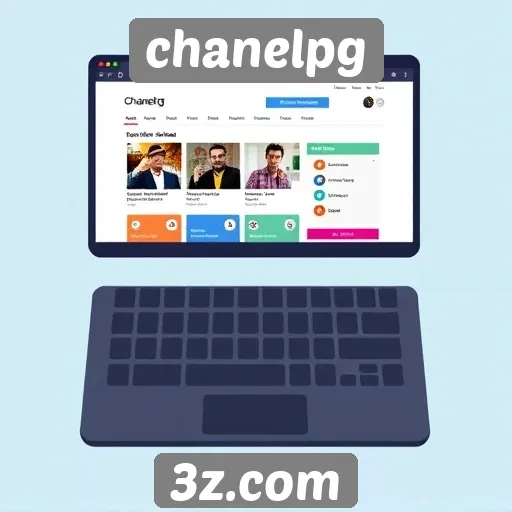 Navegação e interface do site chanelpg para usuários